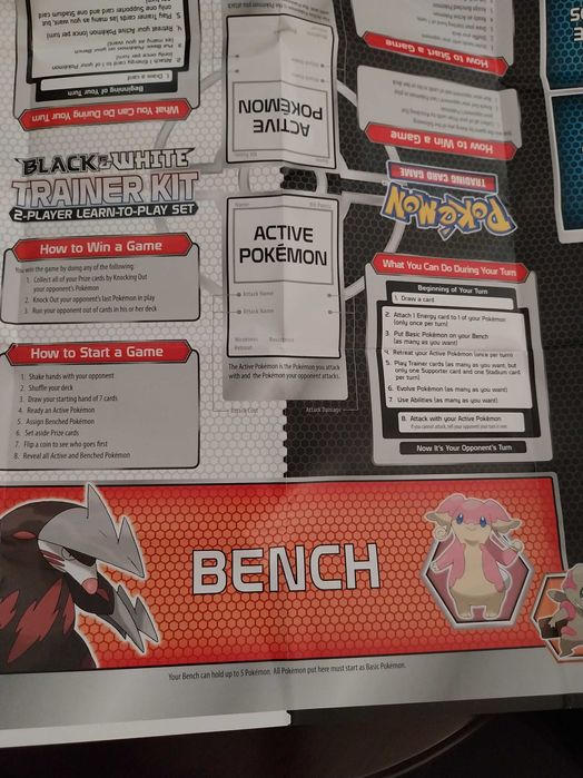 Tabuleiro de Jogo Pokémon - Black & White Trainer Kit 2 Player Learn to play set