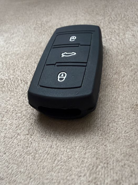 Etui na kluczyk Volkswagen czarne gumowe silikonow