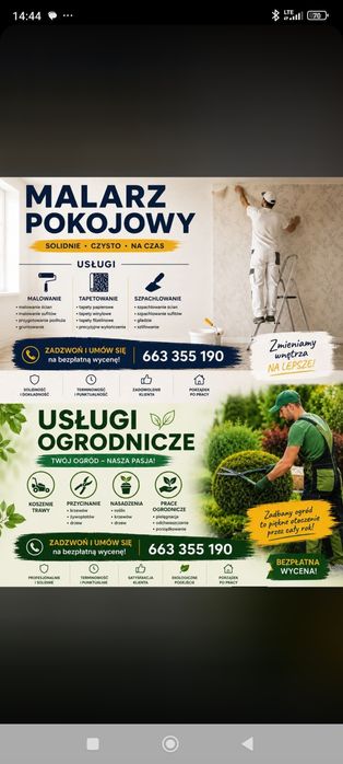Malowanie, szpachlowanie,tapetowanie.