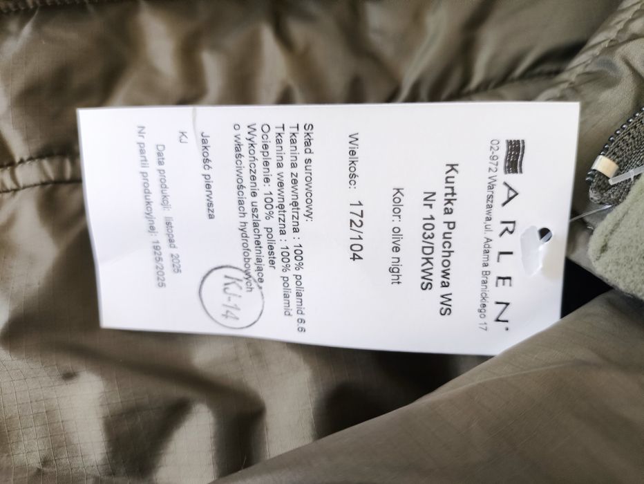 Kurtka puchowa WS 172/104 rozm L