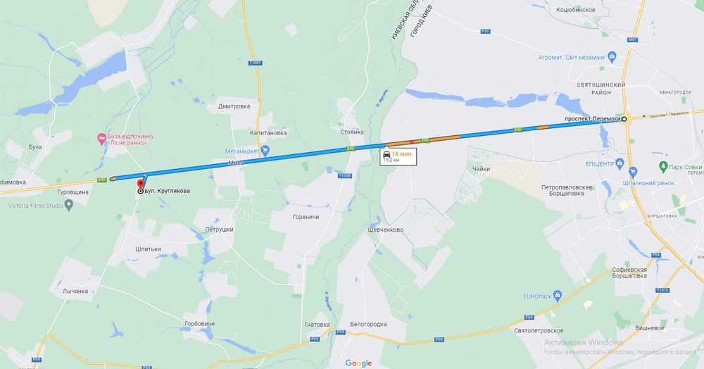 Земельный учатсок Мрия - Петрушки  16га в границах села 700у.е./сотка