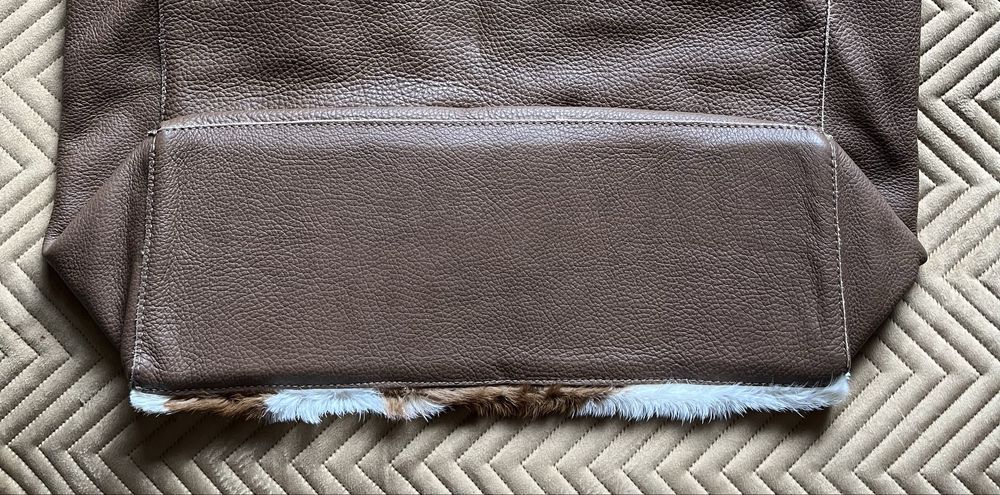 Torba skórzana z motywem zwierzęcym