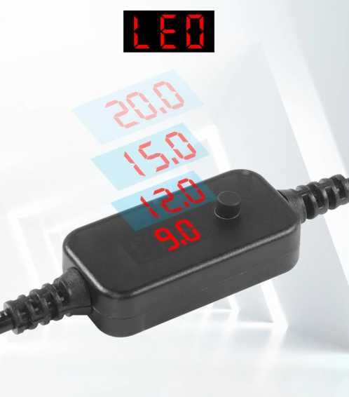 Кабель USB-C/ DC PD 5V 9V 12V 15V 20V 60W 3А для ноутбука, роутера