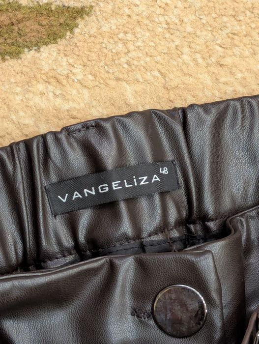 Нові жіночі шкіряні штани палаццо Vangeliza р. 48 (екошкіра) Безкоштовноа Доставка будь якою поштою