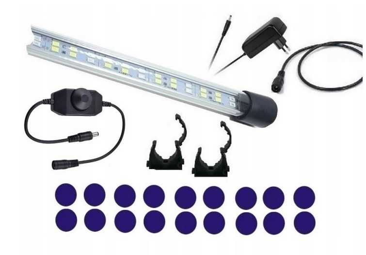 Lampa oświetlenie akwarium 50 cm royal blue niebieska ściemniacz