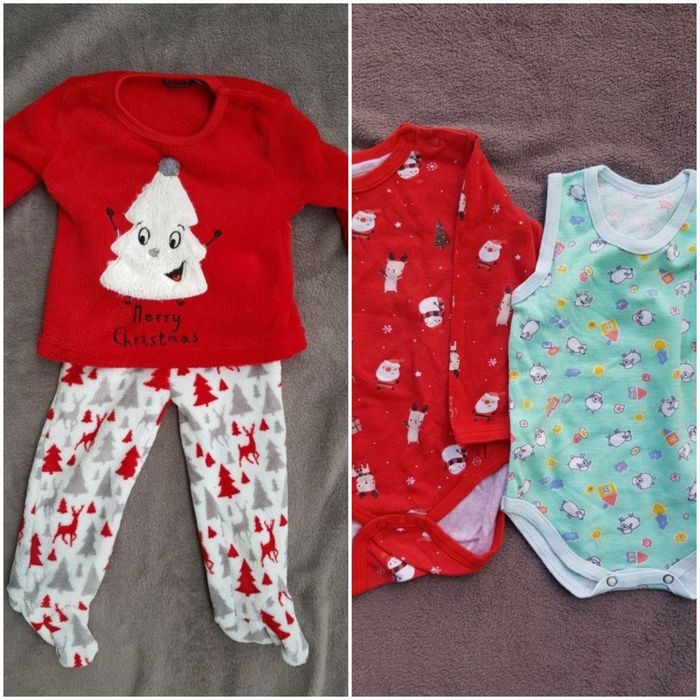 Zestaw świąteczny 80 body spodenki święta