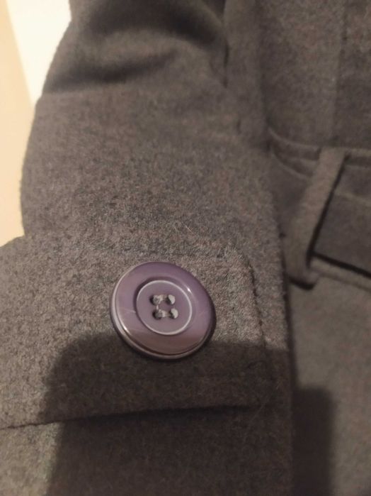 Ciemnoszary płaszcz damski rozmiar S
