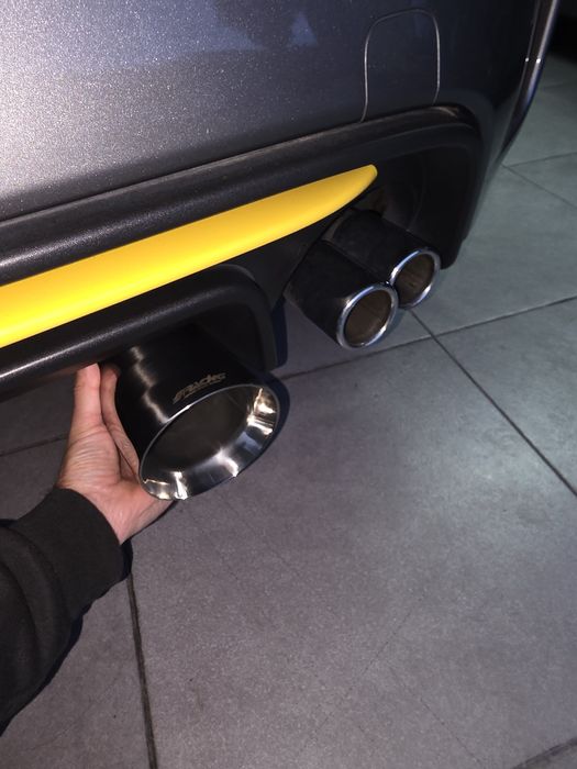 Ponteiras cromadas sracing 114mm