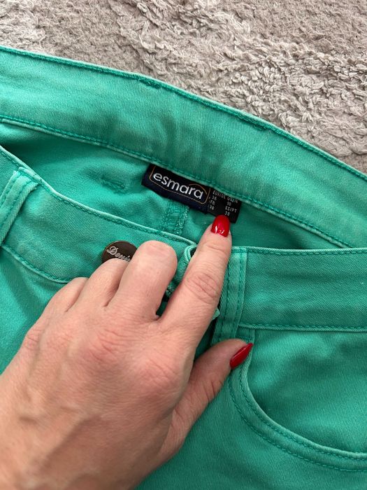 Jeansy ruki spodnie zielone miętowe Esmara 38 M