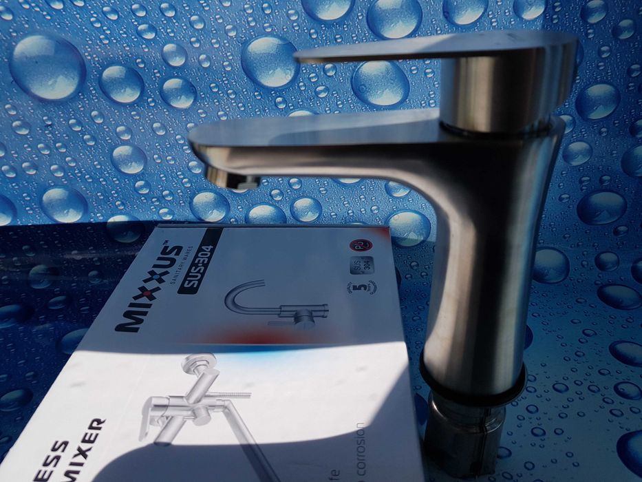 Смеситель змiшувач для умывальника Mixxus ASA-001-A (нерж. сталь)