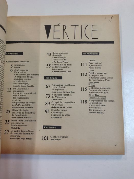 Revista Vértice, n ° 7