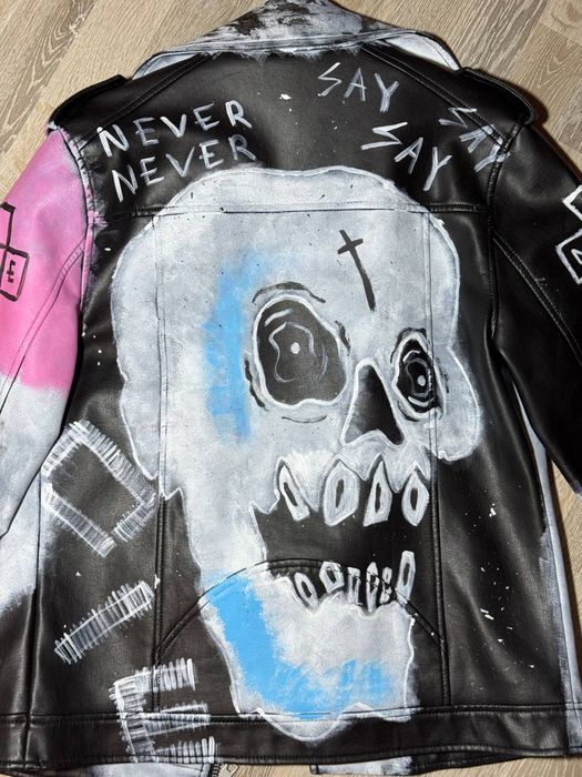 Продам кастомну шкіряну куртку Lil Peep розмір M