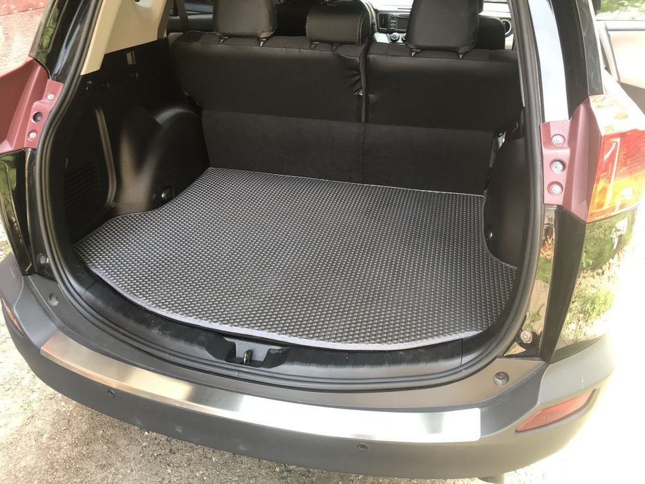 Toyota Rav 4 2013-2018 Коврик багажника с докаткой (EVA, черный)