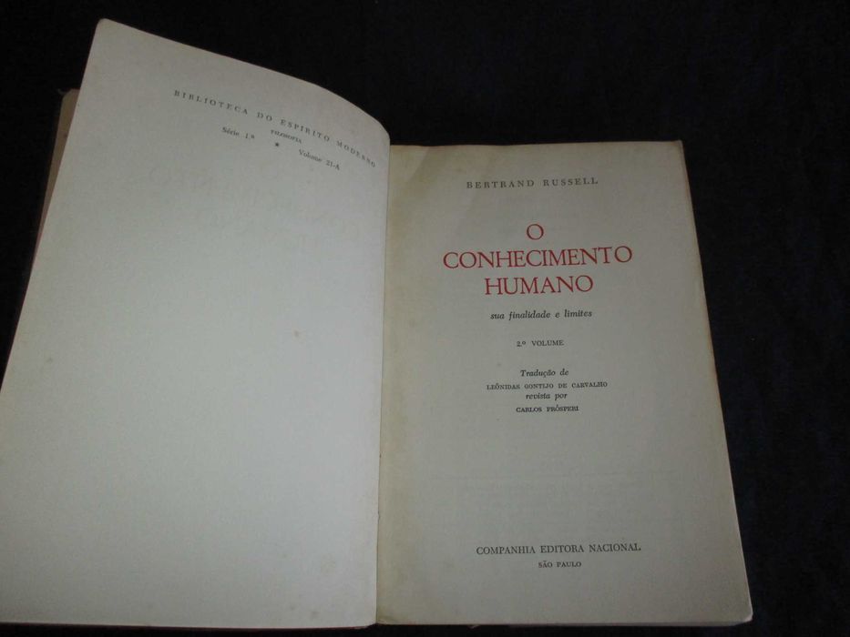 Livros O Conhecimento Humano sua finalidade e limites Bertrand Russell
