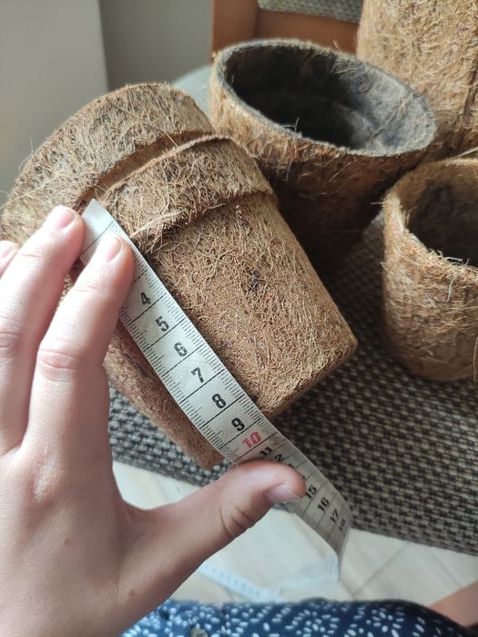 Doniczki włókno kokosa eko wkłady małe duże 8 cm 10cm 20cm zestaw