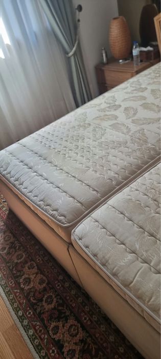 Cama Casal XXL King Size (1,90x2m) + 2 Colchões Ortopédicos (Arrumação) – Como Nova!