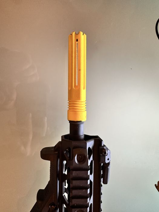 Tapa-chamas, silenciador, coronha Airsoft