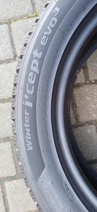 215/55R18 99V HANKOOK , dwie używane opony zimowe.
