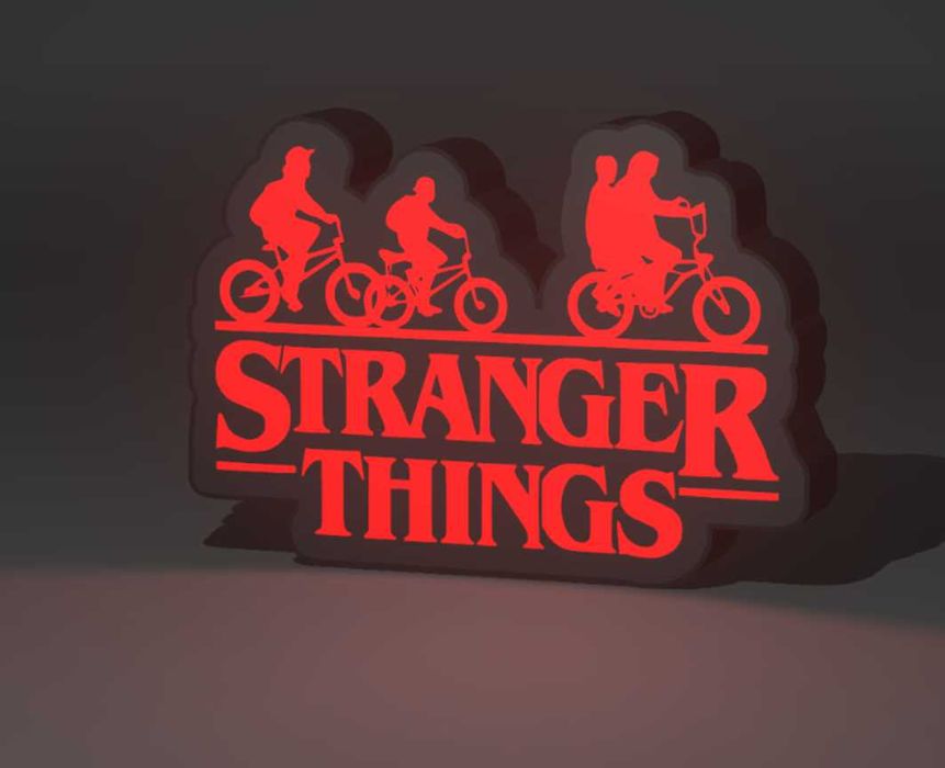 Luminária tipo Lightbox - Stranger Things