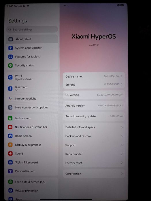 Xiaomi Redmi Pad Pro 8/256GB Graphite 2.5K 120Hz Snapdragon 7S Gen2 WIFI