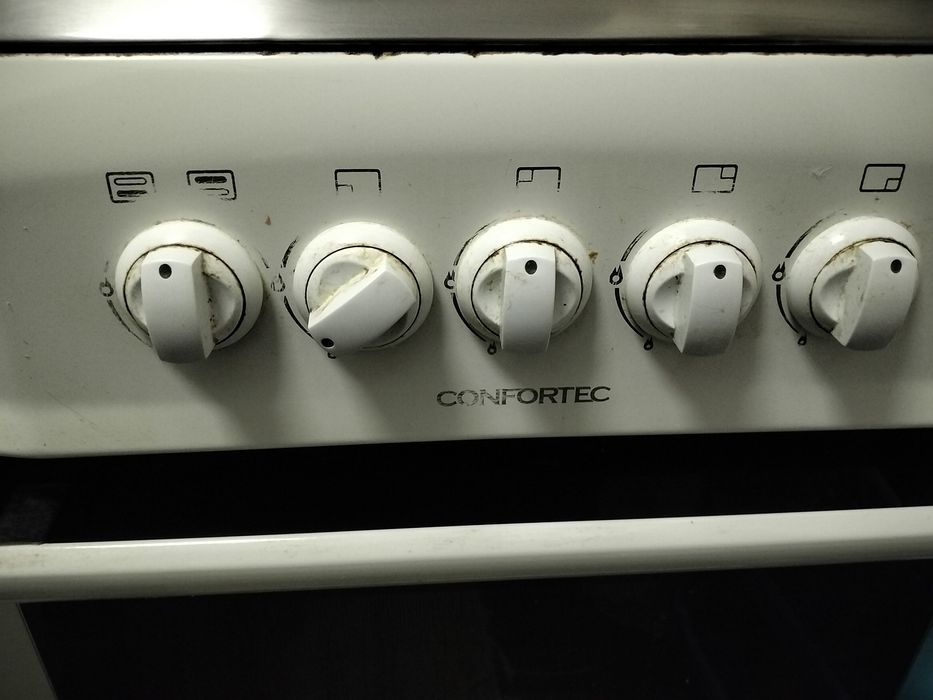 Fogão a gás a funcionar