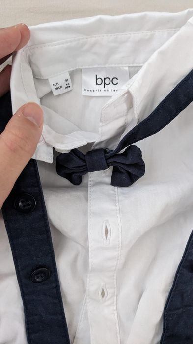 Bonprix collection: Koszula niemowlęca + mucha + spodnie