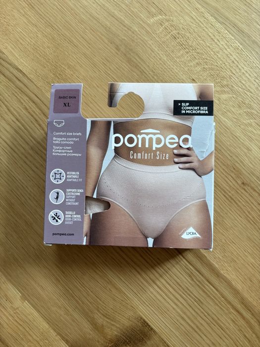 Beżowe kremowe majtki modelujące figi bezszwowe XL curvy pants