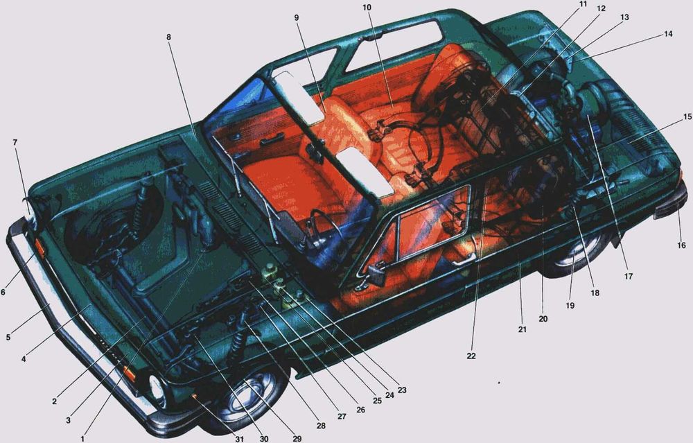 Tablice poglądowe Samochodu ZAZ-968M „Zaporożec”