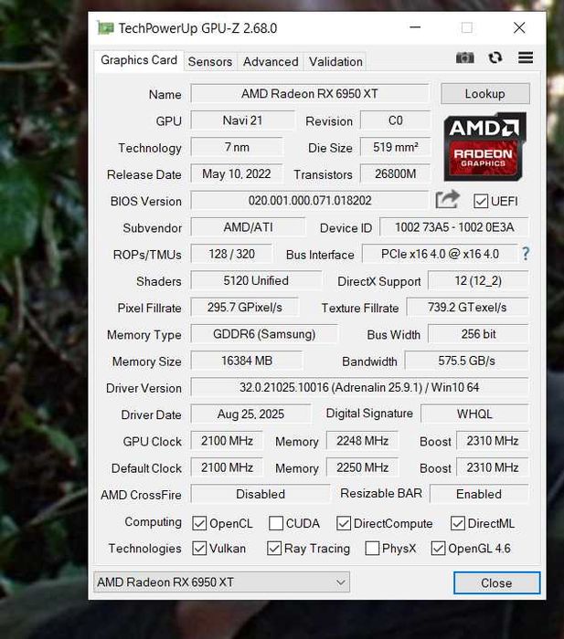 Відеокарта AMD RADEON RX 6950XT.