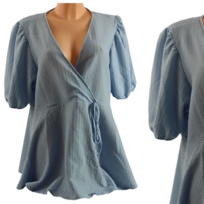 New Look damska bluzka ciążowa Plus Size niebieska 48 4XL aa7