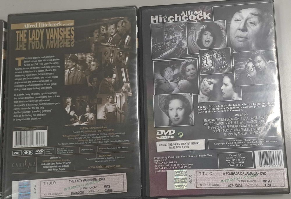 Pack com 6 Filmes do Alfred Hitchcock (Inclui o Filme os Passáros)