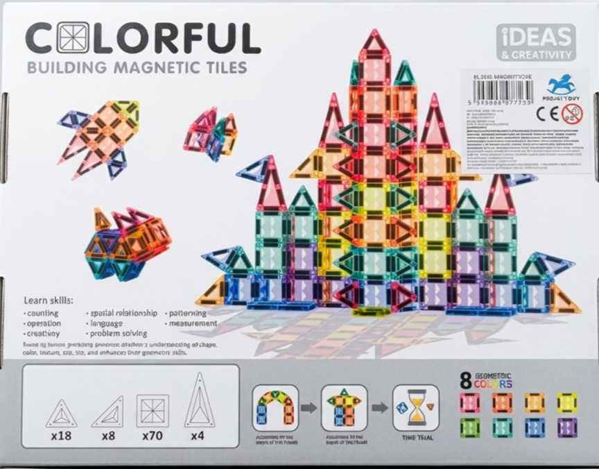 Klocki Magnetyczne 100 el. KREATYWNE