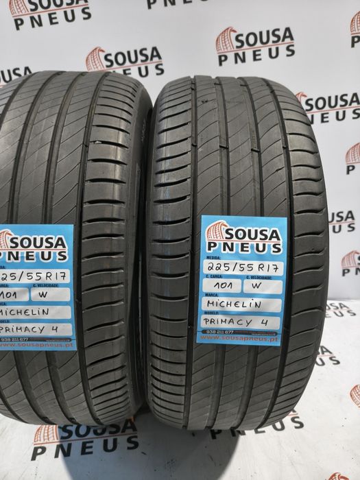 2 pneus semi novos 225-55R17 Michelin - Oferta dos Portes
