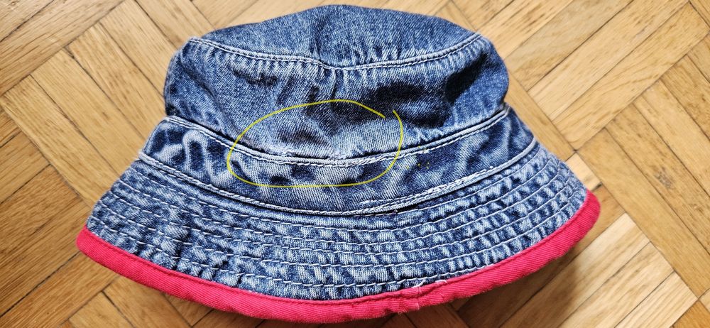 Czapka Tommy Hilfiger dżinsowa letnia dziecięca granatowa chłopięca ni