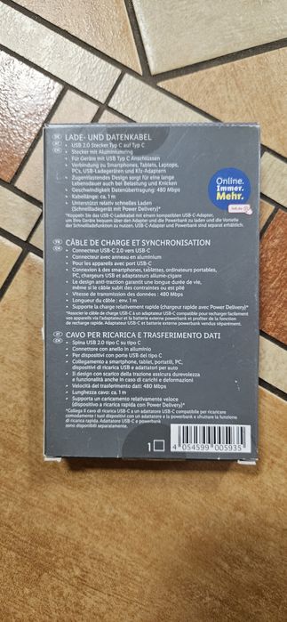 Kabel USB C DO USB C  C-C tronic 1metr 1m