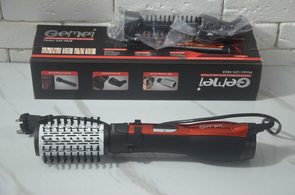 Мультистайлер Gemei GM- 4828  Браш Фен-щітка для волосся Сушка волос