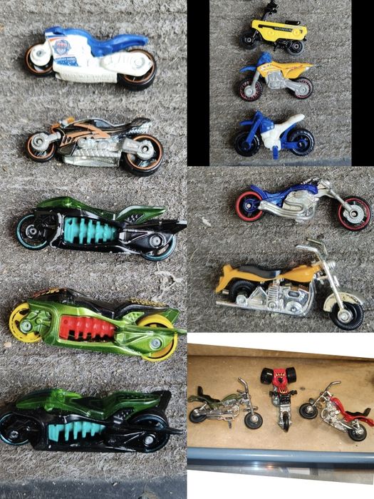 Zestaw 13 małych modeli motocykli