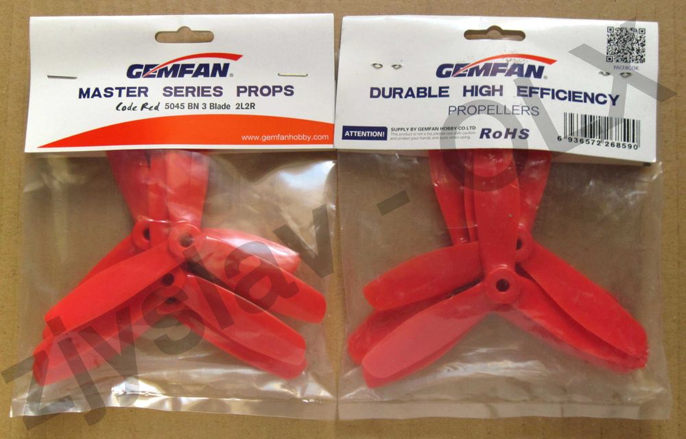 Śmigła do dronów Gemfan Master 5045 BN 3-łopatowe 4kpl