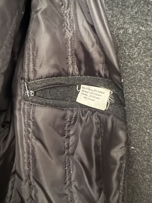 Męski płaszcz oversize grafitowy szary 80% wełna