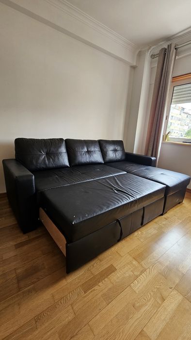 Sofá-cama IKEA 3 lugares com chaise longue – 230 × 150 cm