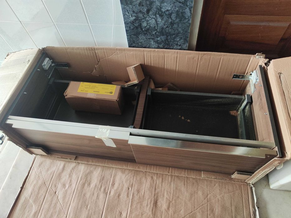 Movel WC 120cm com duas gavetas e lavatório