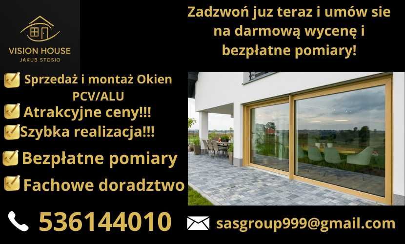 Okna PCV--Alu/drzwi stalowe sprzedaż-montaż