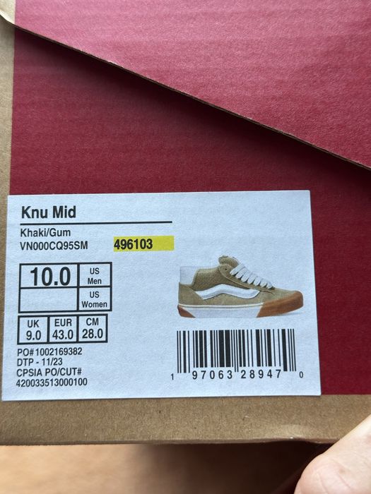 Нові Vans Knu Mid розмір 43