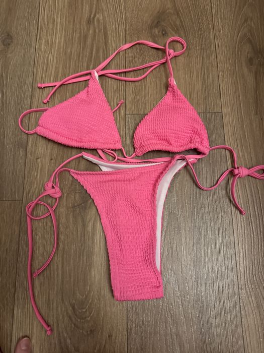 Рожевий стильний купальник літо xs s
