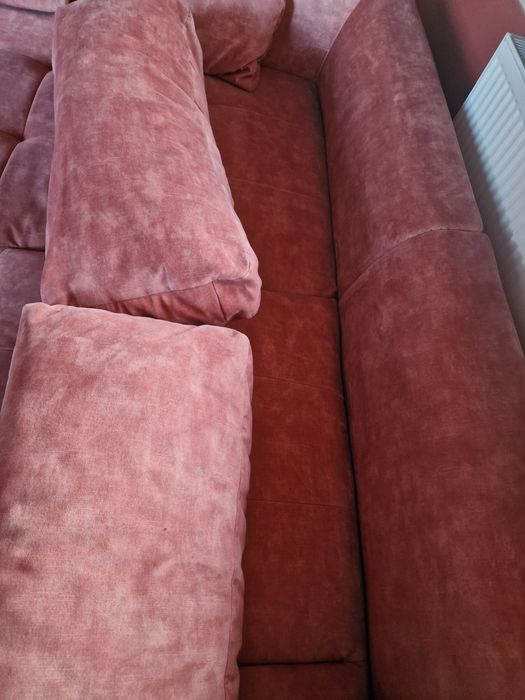 Sofa welurowa pomarańczowa