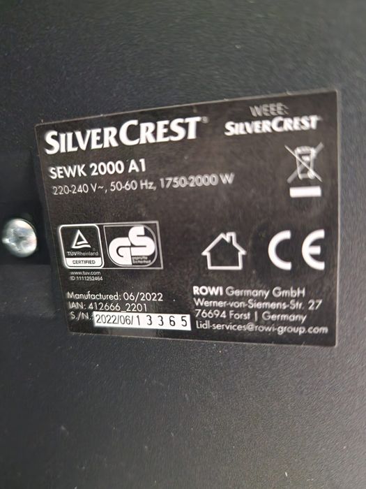 Elektryczny kominek ścienny Silvercrest SEWK 2000A1 super cena!