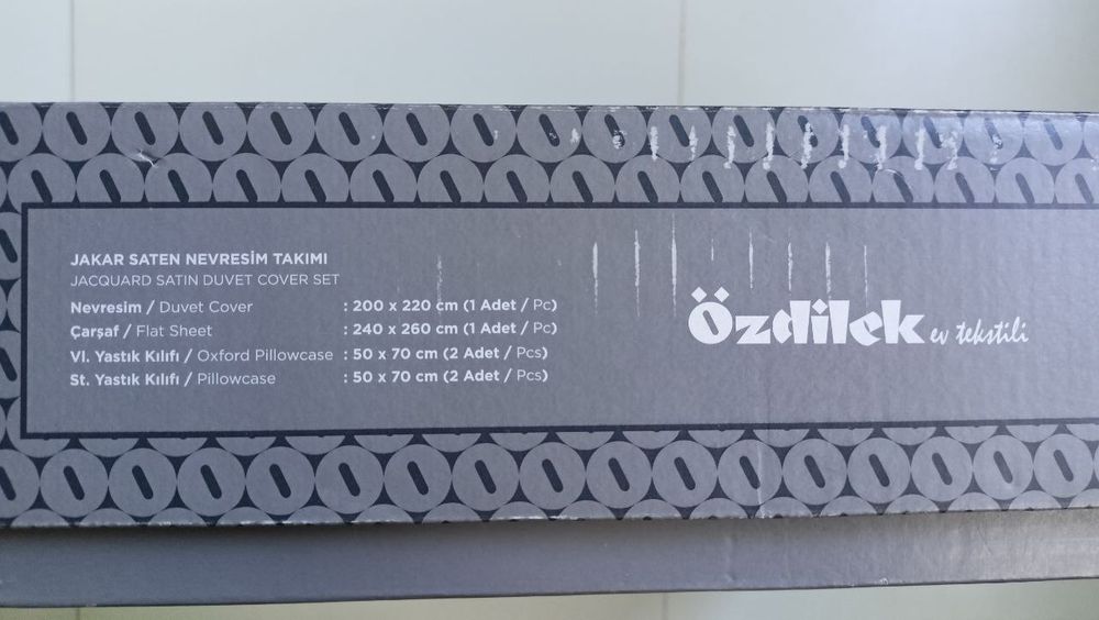 Постільна білизна Сатин Євро  JAKAR MORU GEOMETRIK Ozdilek