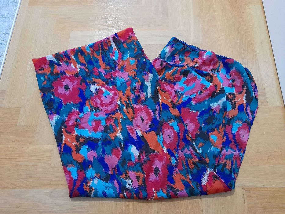 kolorowy szal apaszka cienka duża wiosenna szmaragdowa amarantowa