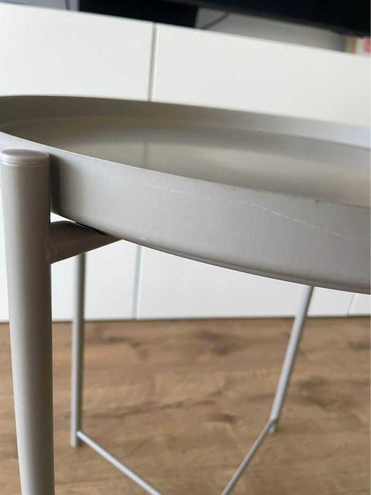 Mesa de apoio bege acinzentado escuro 45x53cm