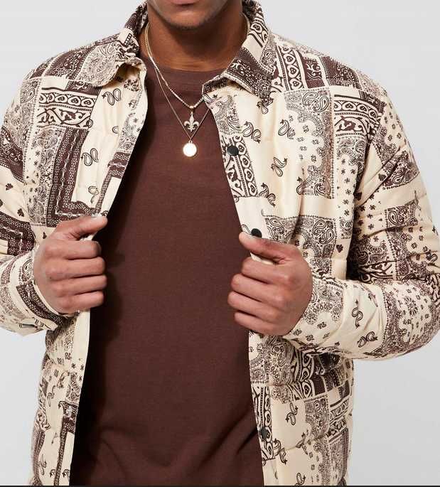 BANDANA L/XL streetwear koszulowa kurtka boxy koszula bomber hip hop